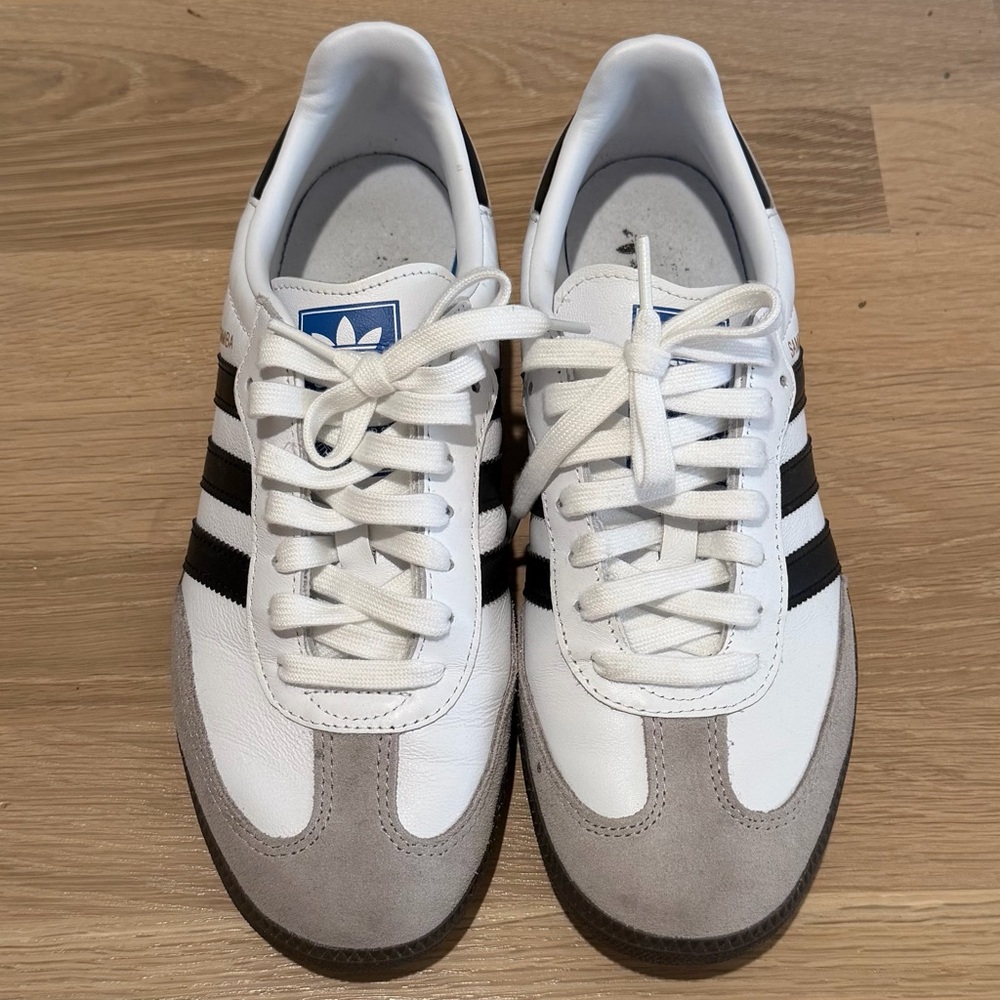 Adidas Samba White, Black, & Clear Granite